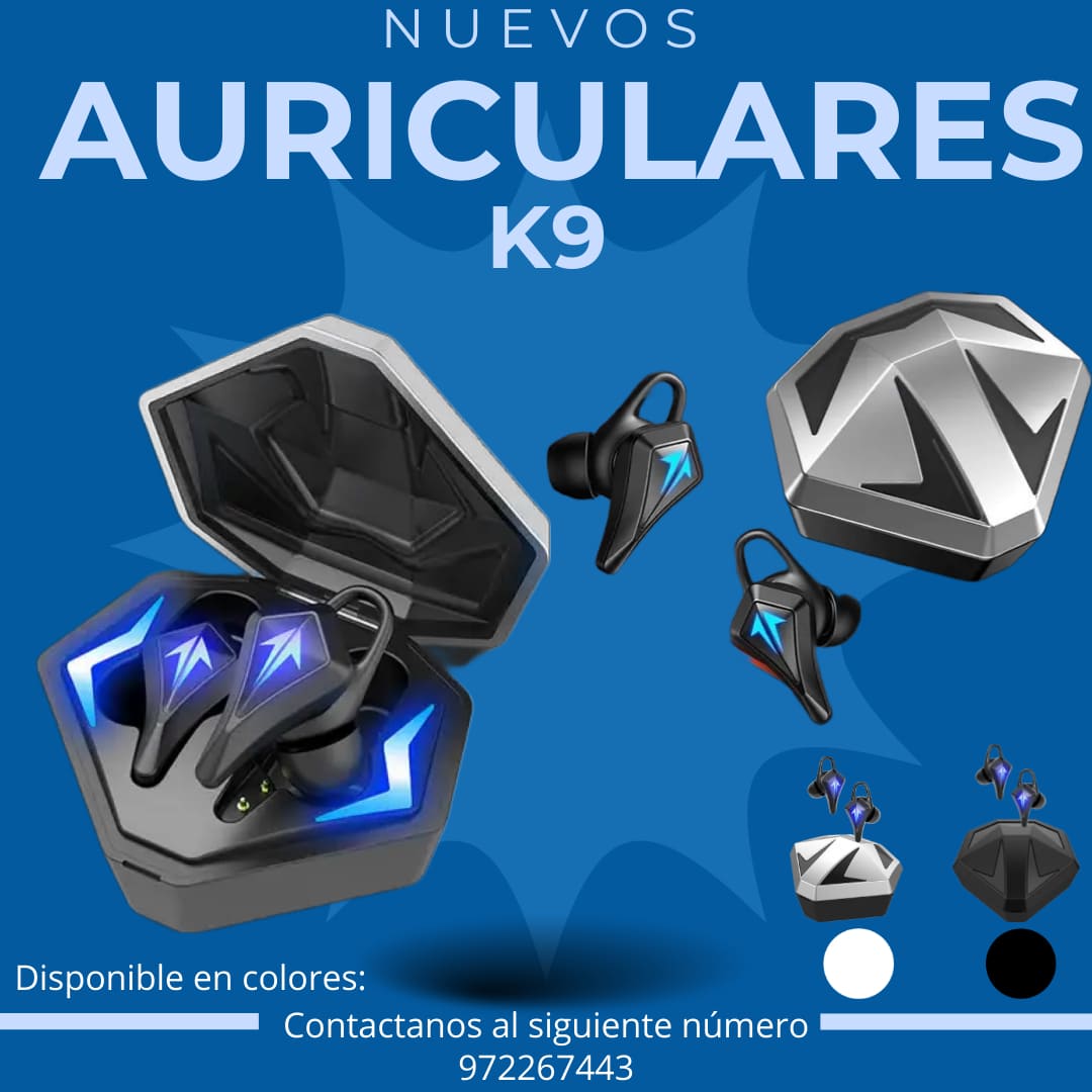 Audífono inalámbrico Bluetooth Gamer K9